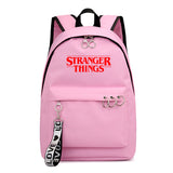 Stranger Things Backpack Printed Preppy Style Backpack Ribbon Bag Student Schoolbag Girl