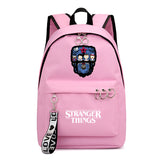 Stranger Things Backpack Printed Preppy Style Backpack Ribbon Bag Student Schoolbag Girl