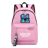Stranger Things Backpack Printed Preppy Style Backpack Ribbon Bag Student Schoolbag Girl