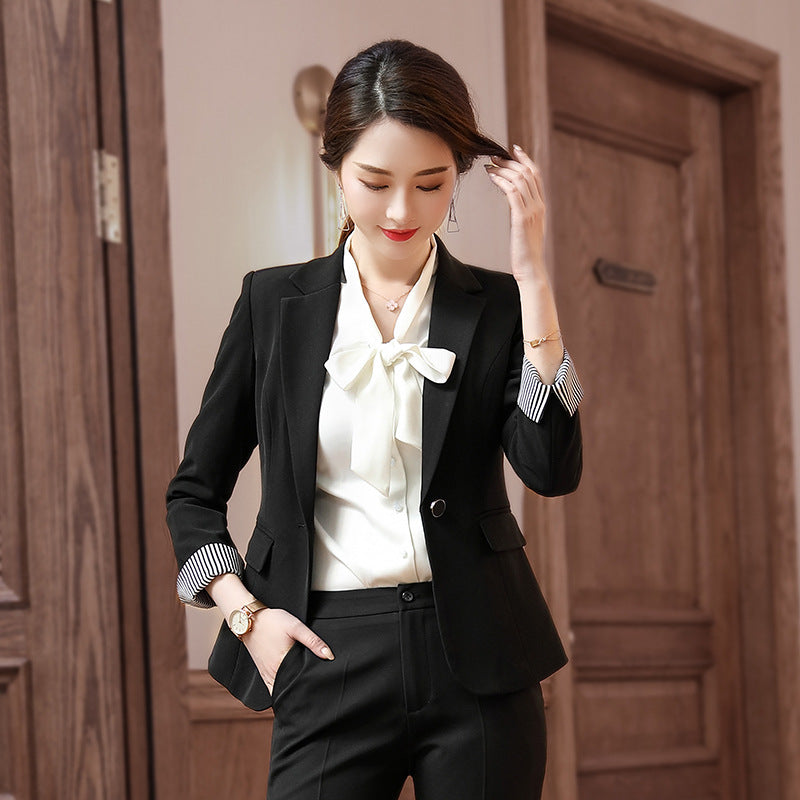 Womens Autumn Uniform Designs Formal Style Office Lady Bussiness Attire Work Suit
