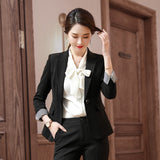 Womens Autumn Uniform Designs Formal Style Office Lady Bussiness Attire Work Suit