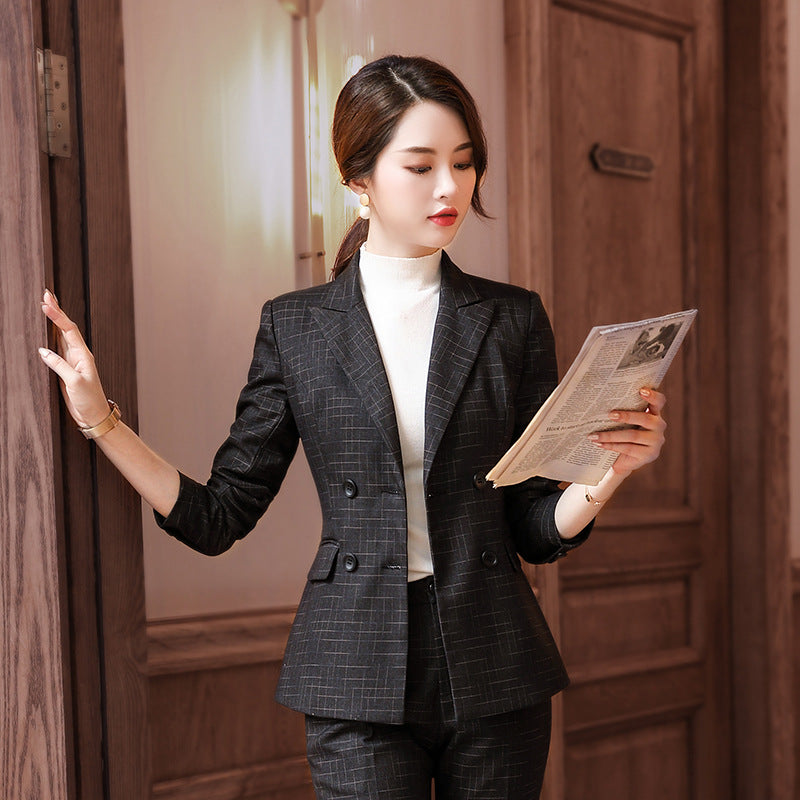 Womens Autumn Uniform Designs Formal Style Office Lady Bussiness Attire Work Suit