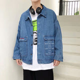 Men Denim Jacket Denim Jacket Spring and Autumn Men's Loose Denim Clip