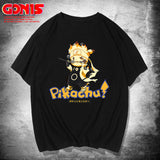 Men and Women Pokemon Pikachu T Shirt Anime Union Ming Bao Cute Loose