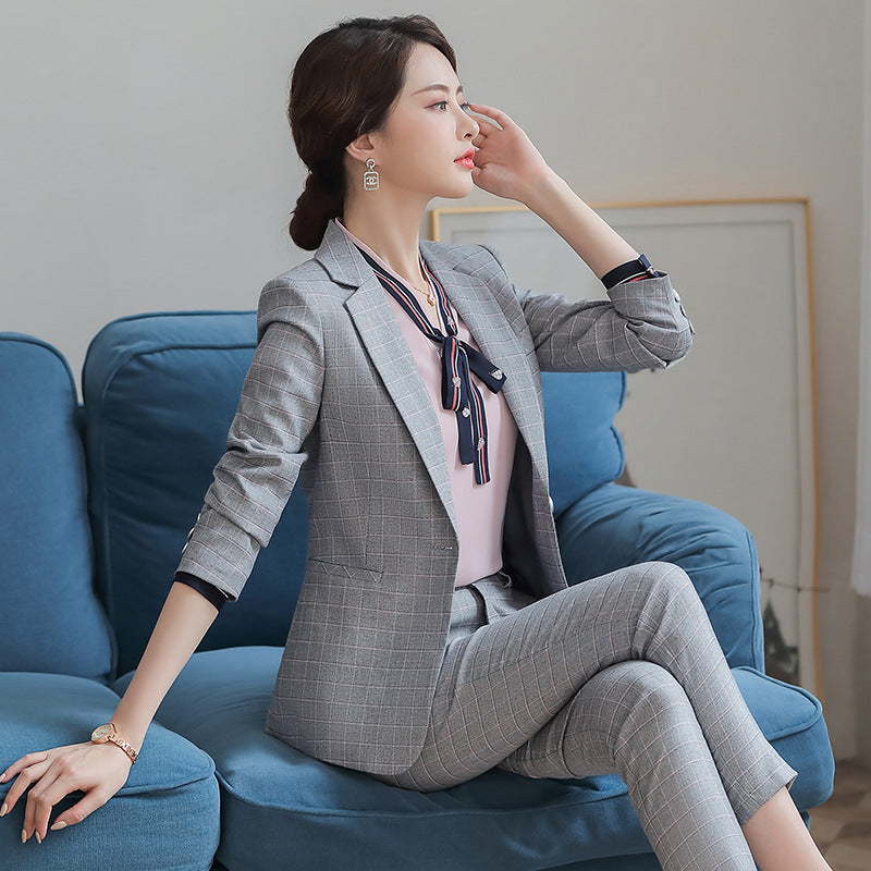 Womens Autumn Uniform Designs Formal Style Office Lady Bussiness Attire Work Suit