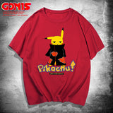 Men and Women Pokemon Pikachu T Shirt Y Pikachu Short Sleeve T-shirt