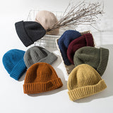Toboggan Hat Retro Autumn and Winter Knitted Hat Men