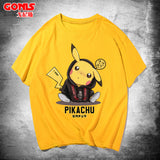 Men and Women Pokemon Pikachu T Shirt Pikachu Short Sleeve T-shirt