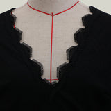Women Lace Wedding Dress Mini Dress Women's Short Skirt V-neck Sexy Fashion Long Sleeve Dress
