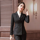 Womens Autumn Uniform Designs Formal Style Office Lady Bussiness Attire Work Suit
