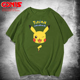 Men and Women Pokemon Pikachu T Shirt Pikachu Short Sleeve T-shirt