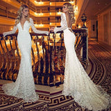 Formal Dresses & Gowns Women's Dress Deep V Long Sleeve Backless Dress