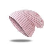 Toboggan Hat Knitted Woolen Cap Women's Autumn and Winter Beanie Hat