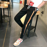 Men Pants Summer Slim Fit Trendy Casual Ankle-Tied Harem Sports Pants
