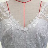 Women Lace Wedding Dress Sexy Applique Fashion Suspenders Split Dress