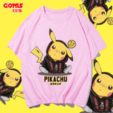 Men and Women Pokemon Pikachu T Shirt Pikachu Short Sleeve T-shirt