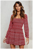 Milkmaid Dresses Off-Neck Ruffle Summer Sexy Dress