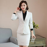 Women Autumn Uniform Designs Formal Style Office Lady Bussiness Attire Work Suit