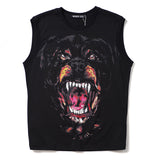 GVC Vest Bulldog Pattern Pure Cotton Loose-Fitting Sleeveless Shirt Men