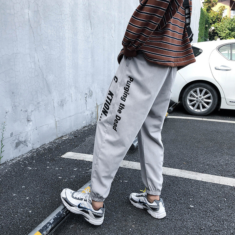 Men Pants Thin Gray Pants