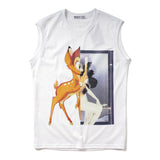 GVC Vest Deer And Beauty Pattern Cotton Loose Vest Men