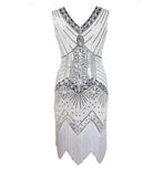 1920S Dress Retro Style Handmade Beaded Sequins Tassel Evening Dress for Women