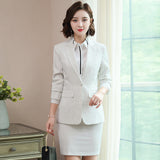 Womens Autumn Uniform Designs Formal Style Office Lady Bussiness Attire Work Suit