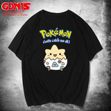 Men And Women Pokemon Pikachu T Shirt Pikachu Short Sleeve T-shirt For Men And Women