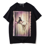 GVC T Shirt Color Deer Pattern Pure Cotton Loose Short Sleeve T-shirt Men
