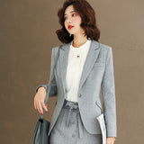Womens Autumn Uniform Designs Formal Style Office Lady Bussiness Attire Work Suit