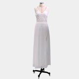 Women Lace Wedding Dress Sexy Applique Fashion Suspenders Split Dress