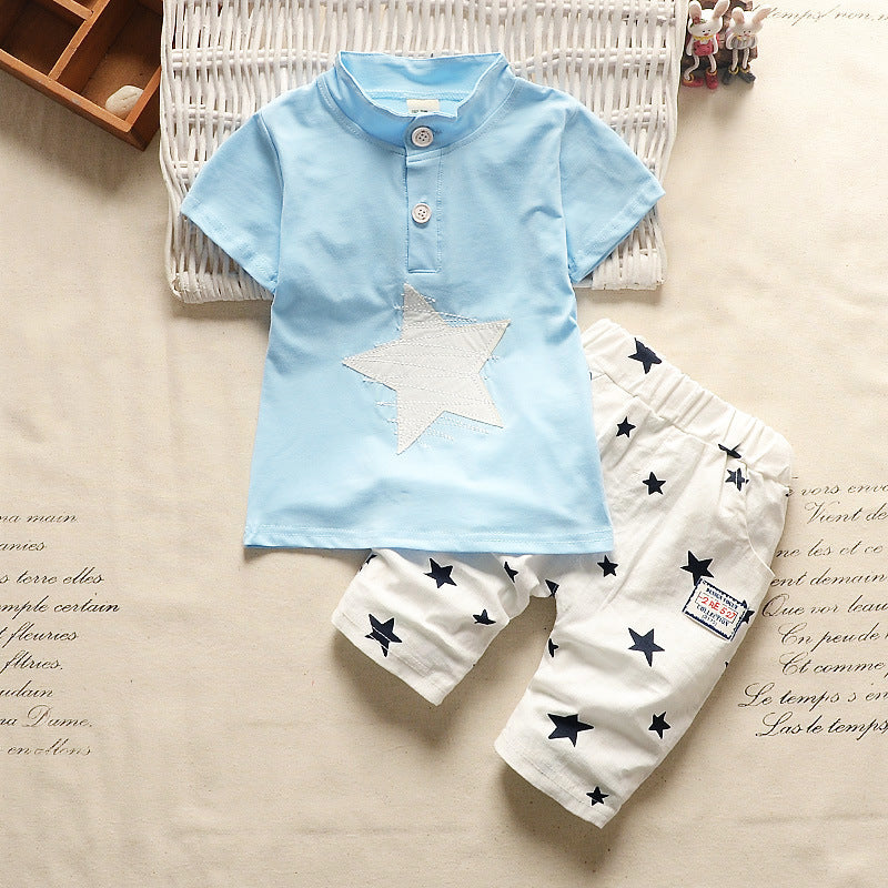 Children Boy Co Ord Short Sleeve Shorts 2 Piece Set