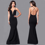 Formal Dresses & Gowns Long Dress Sexy Deep V Strap Elegant Dress