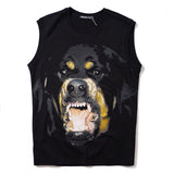 GVC Vest Dog Head Pattern Pure Cotton Loose-Fitting Sleeveless Shirt Men