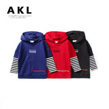 Children Boy Hoodie Autumn Boy's Hoody Long Sleeve Pattern Patchwork Top Children's Sweater