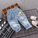 Children's Jeans Children's Clothing Boys Ripped Trousers Jeans for Children