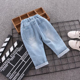 Children's Jeans Children's Clothing Boys Ripped Trousers Jeans for Children