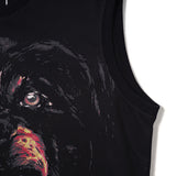 GVC Vest Bulldog Pattern Pure Cotton Loose-Fitting Sleeveless Shirt Men