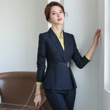 Womens Autumn Uniform Designs Formal Style Office Lady Bussiness Attire Work Suit