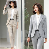 Womens Autumn Uniform Designs Formal Style Office Lady Bussiness Attire Work Suit