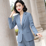 Womens Autumn Uniform Designs Formal Style Office Lady Bussiness Attire Work Suit