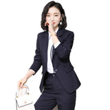 Women's Autumn Uniform Designs Formal Style Office Lady Bussiness Attire Work Suit Women's Suit Gray Suit