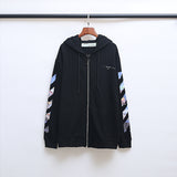 Autumn and Winter off Ow Oil Painting Zipper  Coat Large Size Loose Male and Female Couples Wear Hooded Sweater hoodie