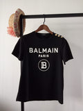 T Shirt Balmain Spring/Summer Cotton Printed Letter Short Sleeve T-shirt for Men and Women