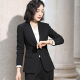 Womens Autumn Uniform Designs Formal Style Office Lady Bussiness Attire Work Suit