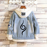 Comic Denim Jacket Men's and Women's Casual Loose Denim