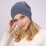Women Winter Hats Autumn and Winter Men's and Women's Sleeve Cap Knitted Warm