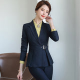 Womens Autumn Uniform Designs Formal Style Office Lady Bussiness Attire Work Suit