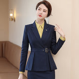 Womens Autumn Uniform Designs Formal Style Office Lady Bussiness Attire Work Suit