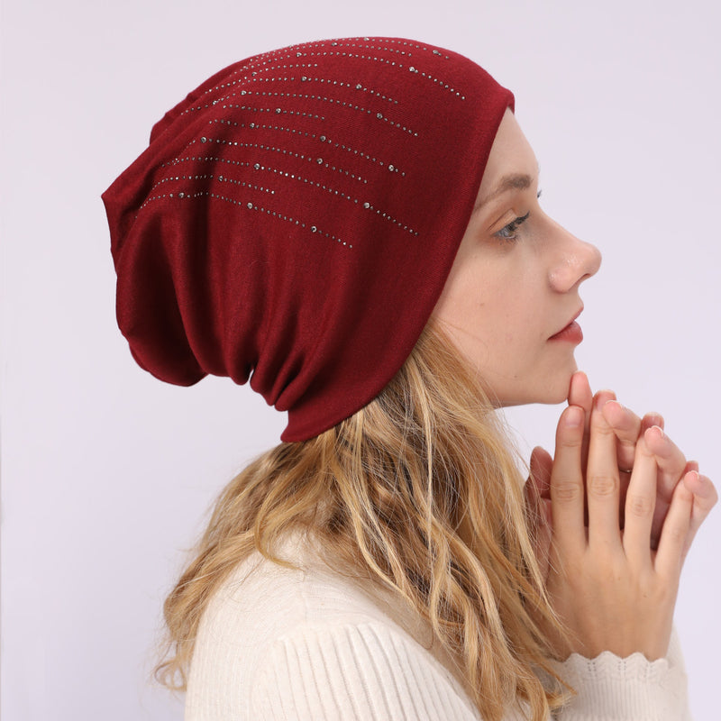 Women Winter Hats Autumn and Winter Men's and Women's Sleeve Cap Knitted Warm